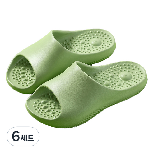 언헤브 스타일리쉬 지압 슬리퍼 세트 270, 04 그린, 6세트