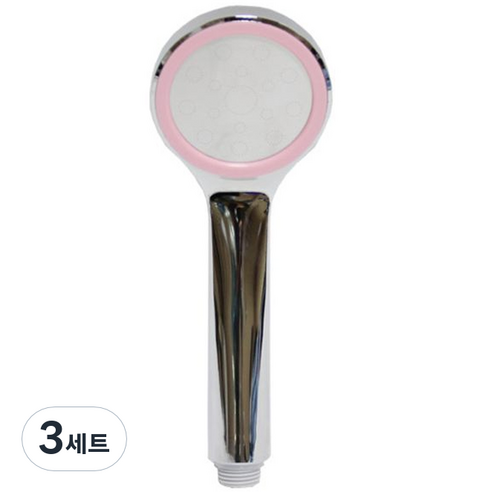 베스트탑코리아 핑크 원형 파워 샤워헤드 BT-900, 3세트