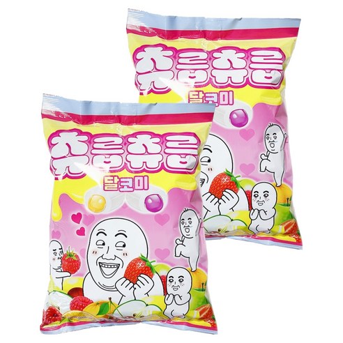 츄릅츄릅 달코미 소프트 츄잉 과일맛 6종 캔디, 1kg, 2개