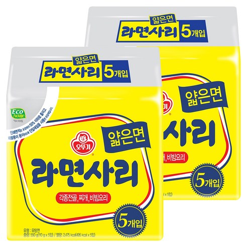 오뚜기 라면사리 얇은면 110g, 10개