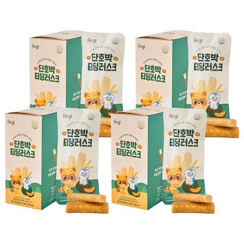 퍼기 티딩러스크 치발과자, 단호박맛, 120g, 4개