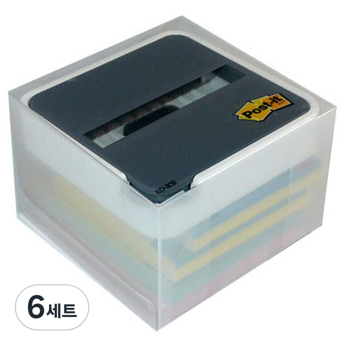 포스트잇 팝업 엣지 디스펜서 ED-330, 혼합색상, 400개입, 6세트