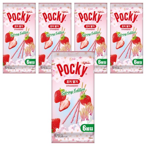 포키 딸기 막대과자 6p, 131g, 5개