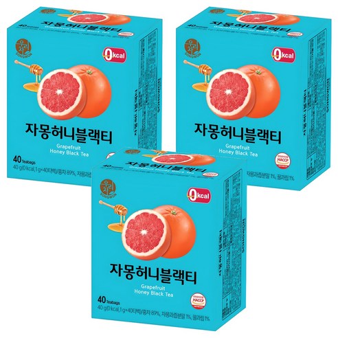 우리차 자몽허니 블랙티, 1g, 40개입, 3개