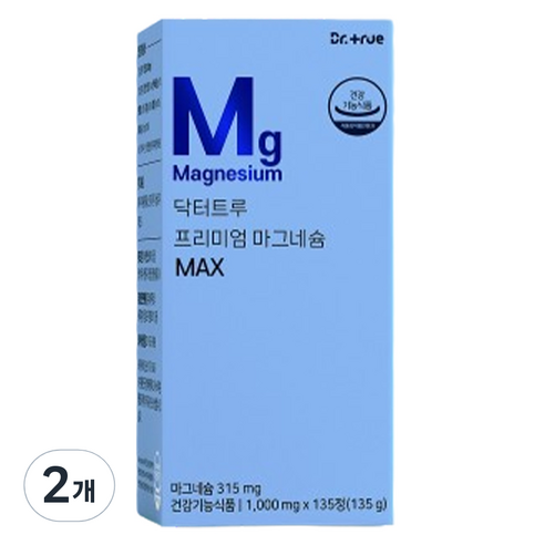 닥터트루 프리미엄 마그네슘 맥스 135g, 135정, 2개