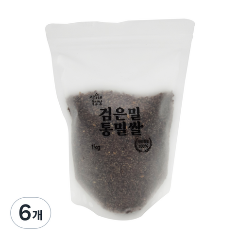 검은밀 통밀쌀, 1kg, 6개