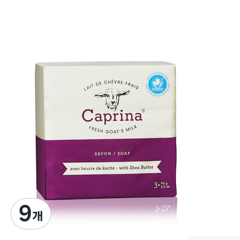 카프리나 비누 시어버터, 90g, 9개