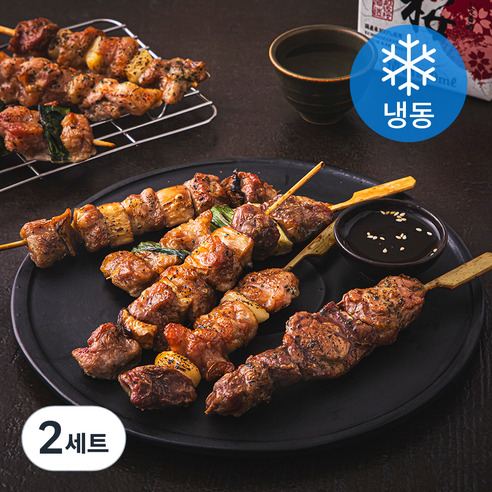 명품조선 돼지훈제 야채꼬치 8꼬치 460g + 소스 50g 세트 (냉동), 510g, 2세트