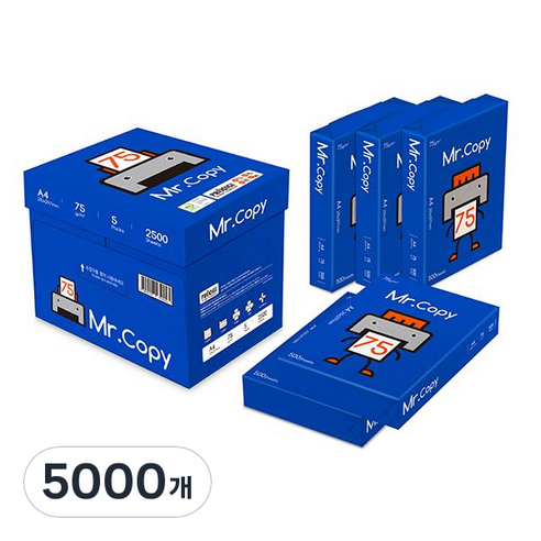 오피스디포 Mr Copy 복사용지, A4, 5000개