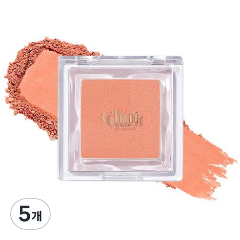 Glint 베이크드 블러쉬 블러셔 2.4g, 02 시트러스 팝, 5개