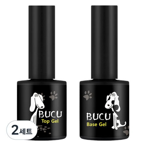 유키 뿌꾸 젤네일 베이스젤 10g + 탑젤 10g 세트, 투명, 2개