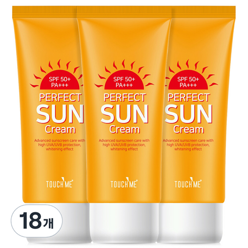 터치미 퍼펙트 선크림 SPF50+ PA+++, 60ml, 18개