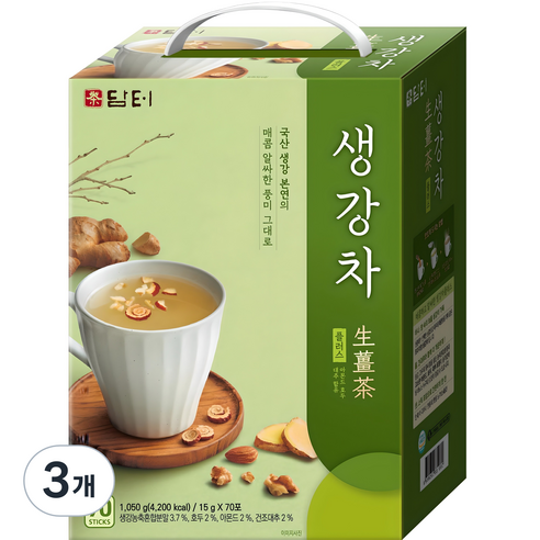 담터 생강차 플러스, 15g, 70개입, 3개