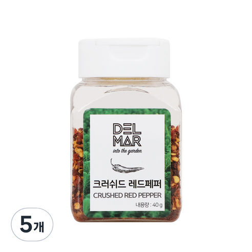 딜리셔스마켓 크러쉬드 레드페퍼, 40g, 5개