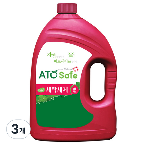 아토세이프 액체세제 본품, 3.1L, 3개