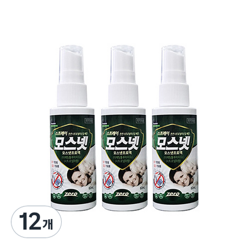 동국제약 모스넷 모기 진드기 기피제, 12개, 1개입, 60ml