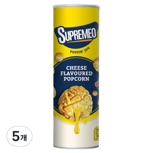 슈프리모팝콘 치즈맛, 5개, 80g