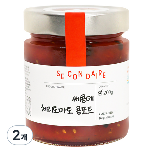 쎄콩데 체리토마토 콩포트, 260g, 2개