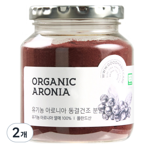 착한습관 유기농 아로니아 동결건조 분말, 2개, 150g