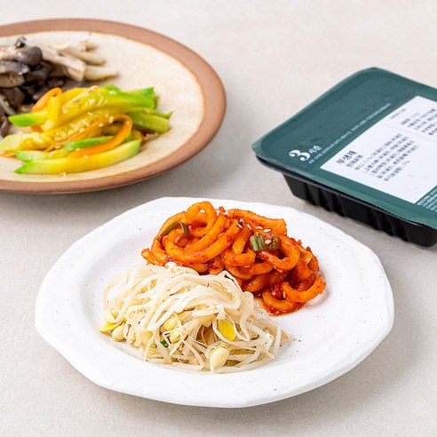 집반찬연구소 비빔밥 사색나물 느타리버섯볶음 90g + 무생채 100g + 콩나물무침 90g + 애호박나물 110g, 1세트