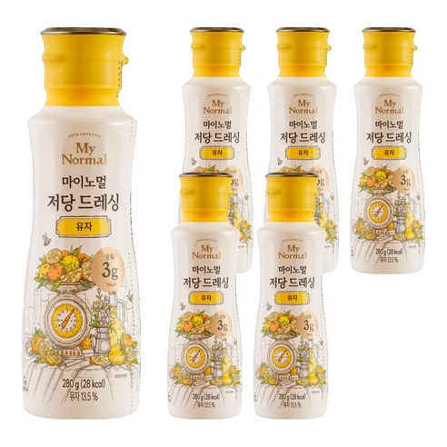 마이노멀 저당 드레싱 유자, 280g, 6개