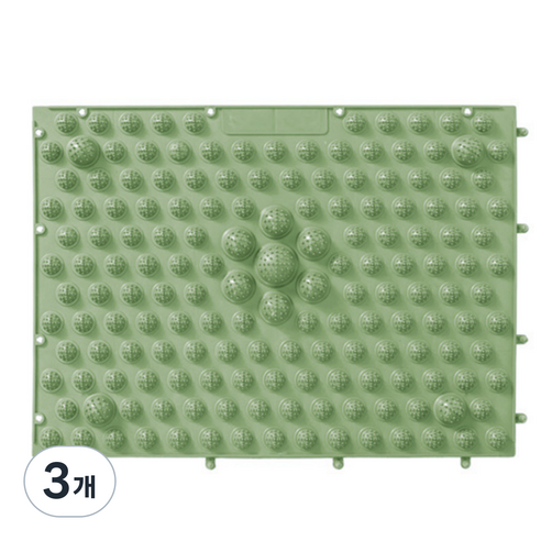 비투윈 발 지압매트 29 x 38 cm, 그린, 3개