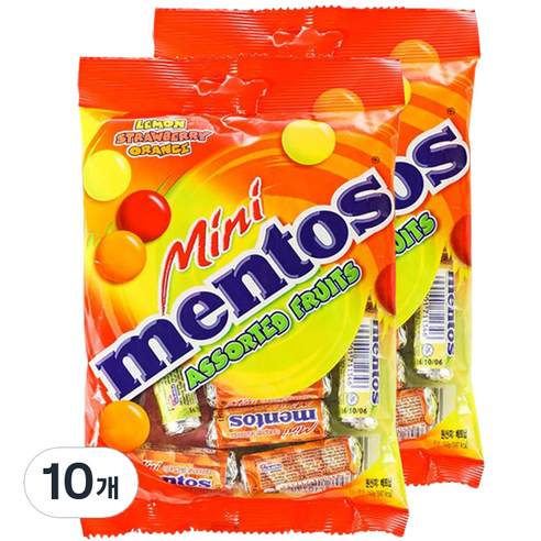 멘토스 미니 멘토스 프루티 캔디, 150g, 10개
