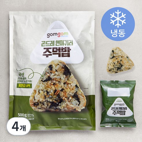 곰곰 곤드레 현미귀리주먹밥 (냉동), 500g, 4개