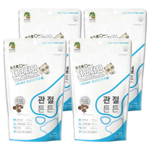 캐츠랑 고양이 저요저요 간식, 관절, 60g, 4개