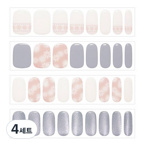 데싱디바 글레이즈 네일스티커 20p 세트, 스노우 니트, 4세트