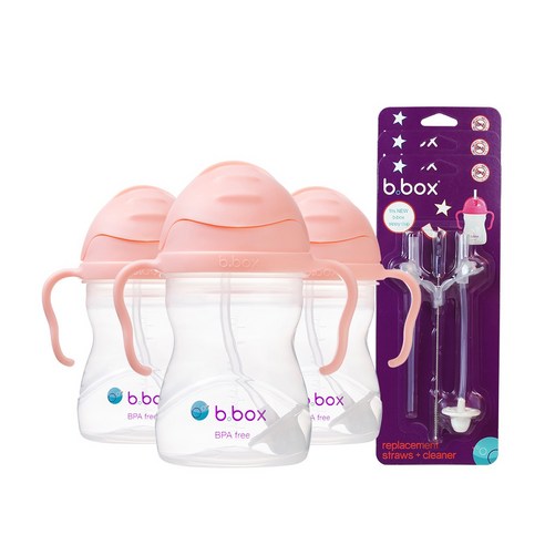 비박스 로얄 젤라또 빨대컵 240ml 3p + 빨대세트, 투티플루티, 1세트