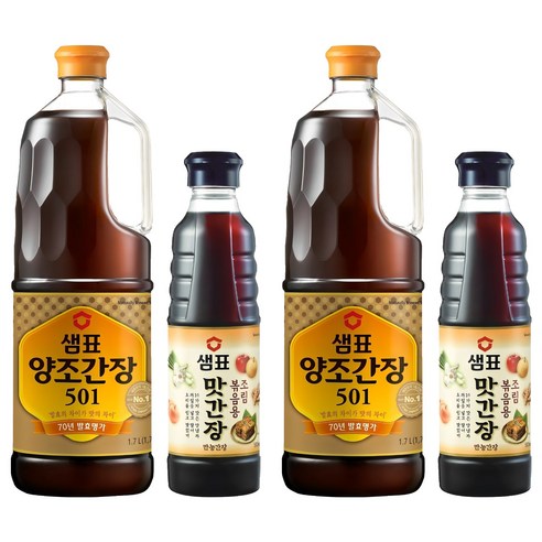 샘표 양조간장 501 1.7L + 맛간장 500ml 세트, 2세트