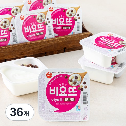 서울우유 비요뜨 크런치볼 요거트, 138g, 12개입, 3박스