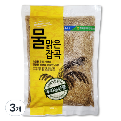 물맑은양평 청운농협 발아현미, 1kg, 3개
