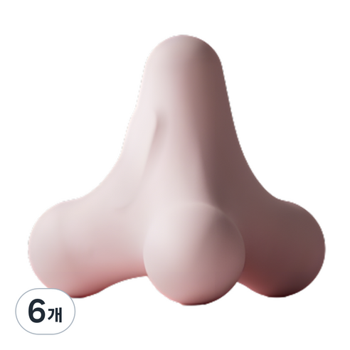 ACDI 다목적 근육 이완 스트레칭 사각 파스텔 마사지볼, 핑크, 6개