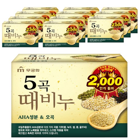 무궁화 오곡 때비누, 100g, 12개