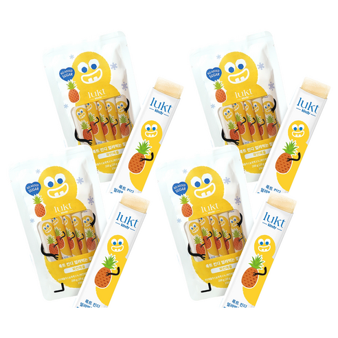 LUKT 킨디 얼려먹는 젤리 10p, 200g, 4개, 파인애플