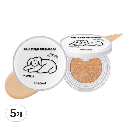롬앤 이나피스퀘어 누 제로 쿠션 15g, 04 베이지23, 5개