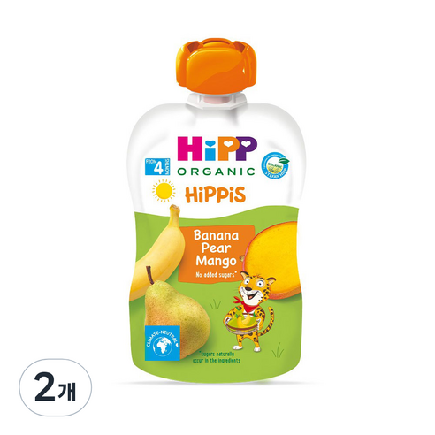 힙 바나나페어 망고 이유식, 바나나 + 페어 + 망고 혼합맛, 100g, 2개