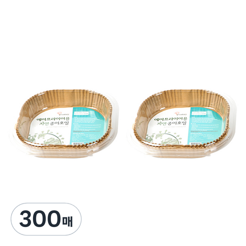 쿠킹플러스 에어프라이어용 자연 종이호일 사각, 26cm, 1개입, 6개