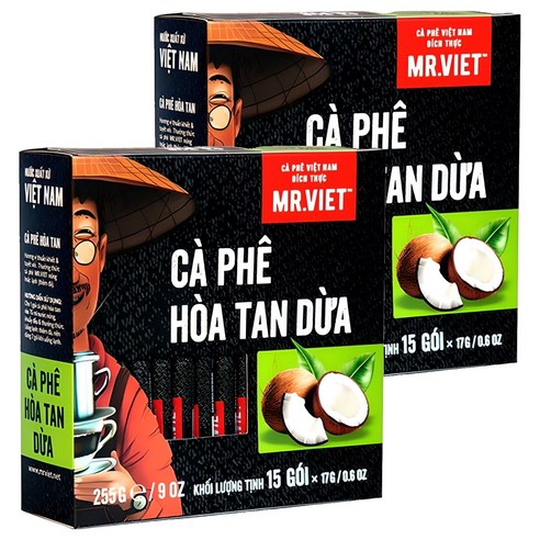 미스터비엣 인스턴트 코코넛 커피, 17g, 15개입, 2개