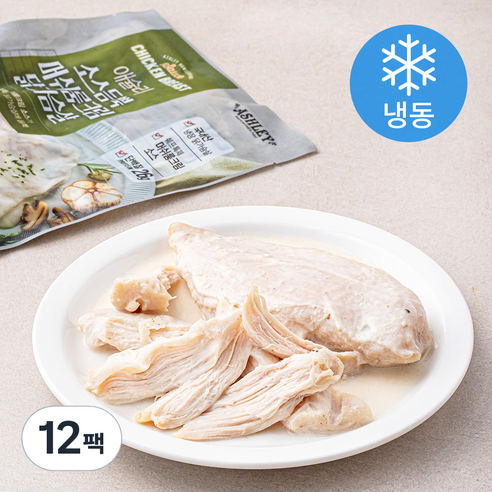 애슐리 소스듬뿍 머쉬룸크림 닭가슴살 (냉동), 130g, 12팩