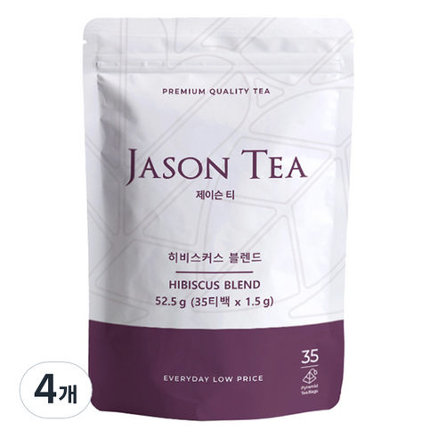 제이슨티 히비스커스 블렌드 침출차, 1.5g, 35개입, 4개