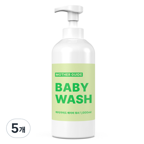 마더가이드 탑투토 베이비워시 올인원클렌저, 5개, 1000ml