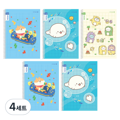 모닝글로리 채움노트 초등 1-2 스프링 국어 10칸 3종 + 랜덤발송 2p 세트, A, 4세트