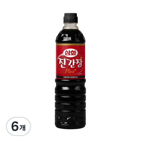 [삼화] 진간장 플러스, 900ml, 6개