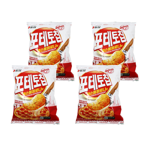 포테토칩 잭슨페퍼로니맛, 50g, 4개