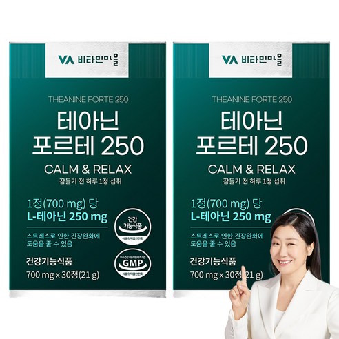 비타민마을 테아닌 포르테 250 21g, 2개, 30정