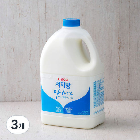 서울우유 나100% 저지방우유, 2300ml, 3개 2300ml × 3개 섬네일