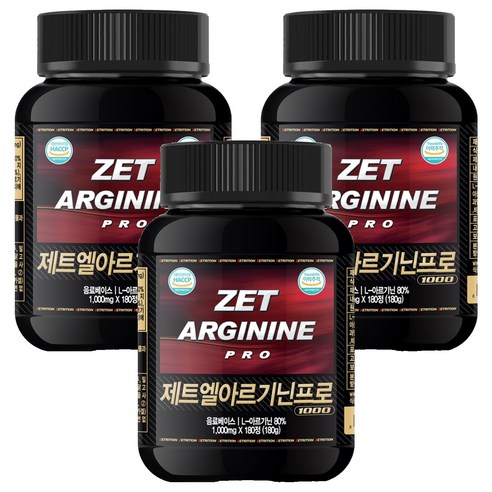 제트리션 제트엘아르기닌프로 1000mg, 180정, 3개